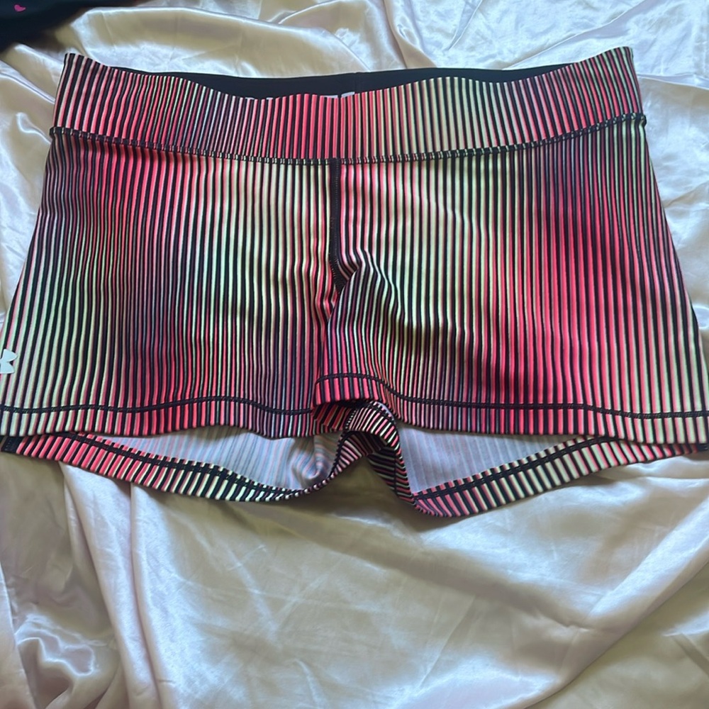 Under Armour Pink and Black & neon green
Spandex Running Shorts